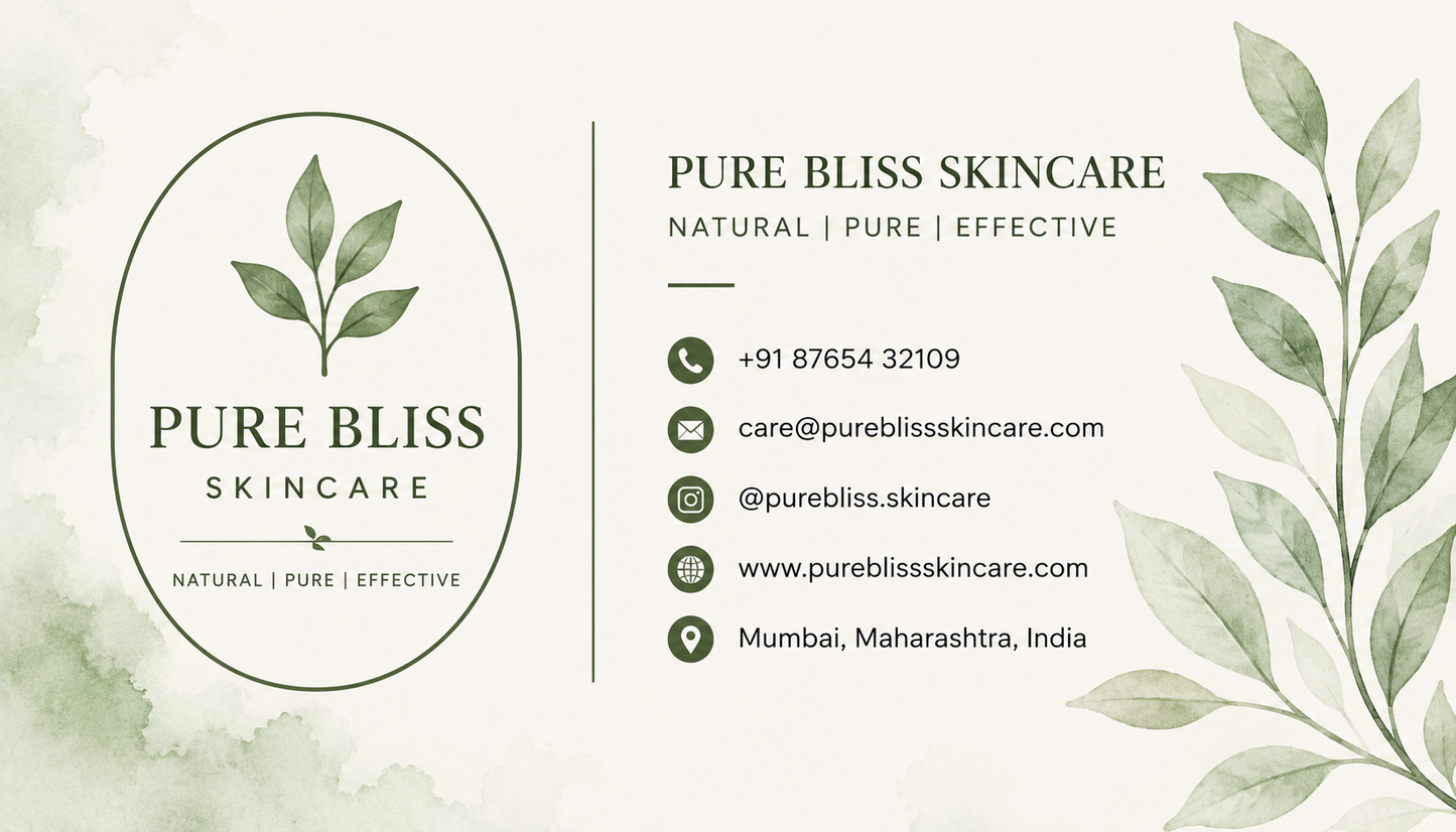 Elegant Skincare Visiting Card Design | Botanical Beauty Brand Business Card