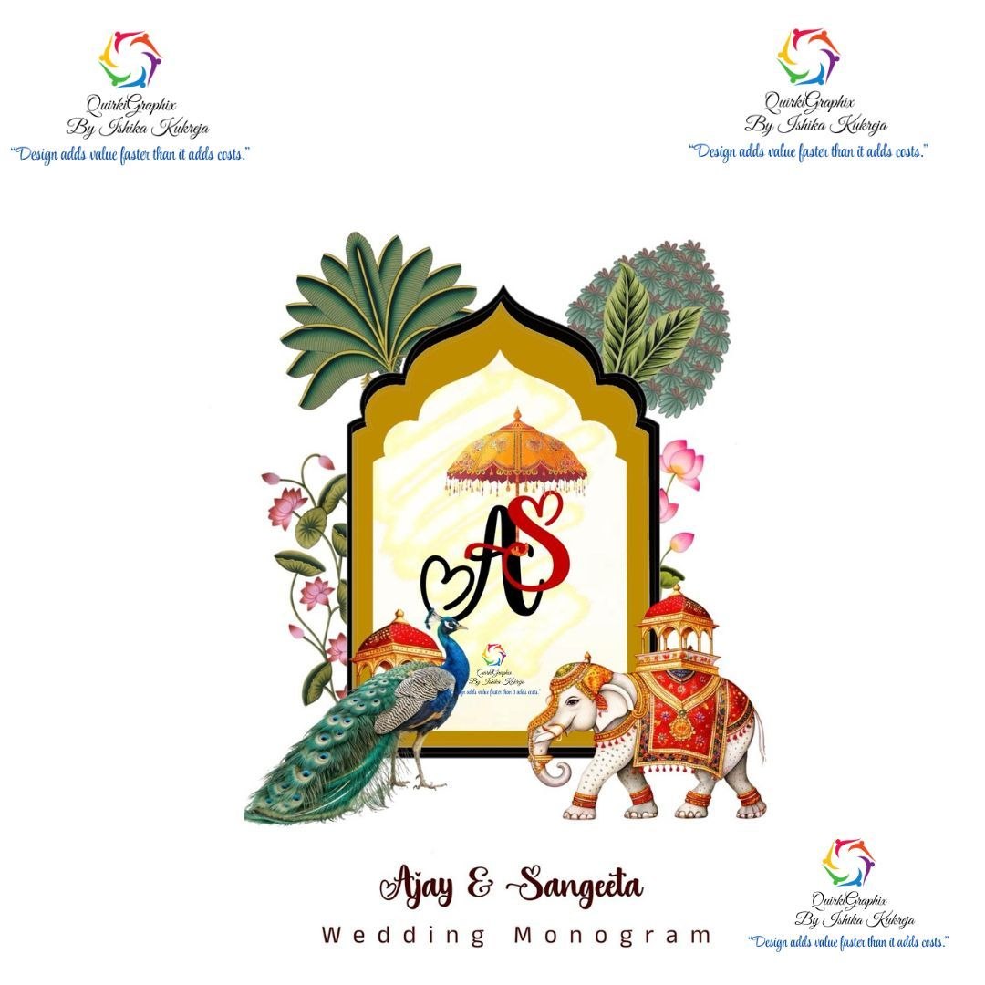 Royal Luxury Wedding Monogram Design | Personalized Indian Wedding Logo