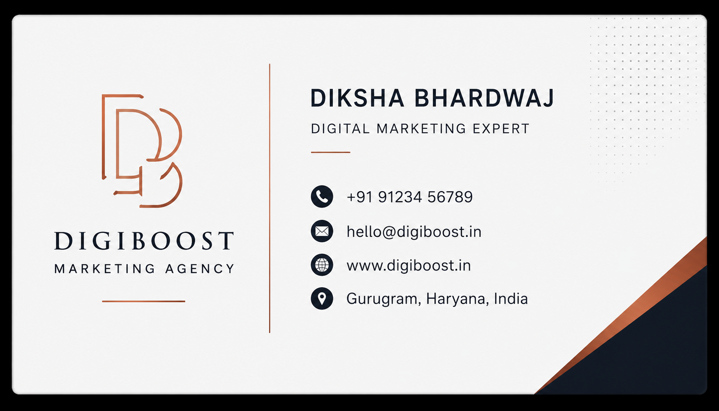 Modern Digital Marketing Visiting Card Design | Professional Corporate Business Card