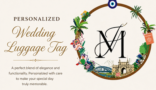 Personalized Travel-Inspired Wedding Story Monogram