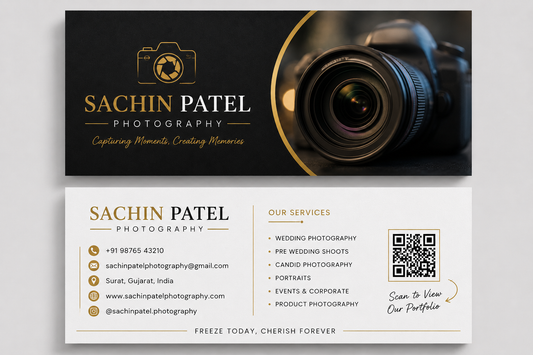 Luxury Photography Visiting Card Design | Double-Sided Business Card