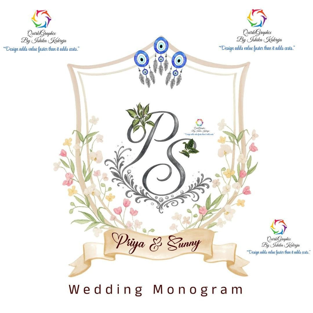 Luxury Custom Wedding Monogram Design | Personalized Wedding Logo & Branding