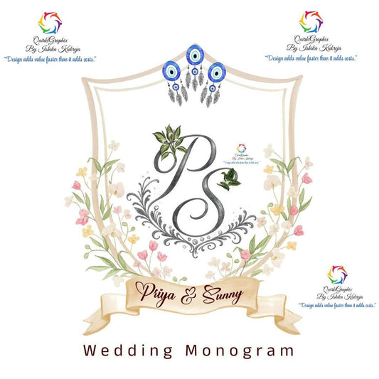 Luxury Custom Wedding Monogram Design | Personalized Wedding Logo & Branding