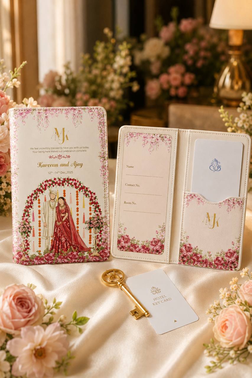 Luxury Wedding Hotel Key Card Holder