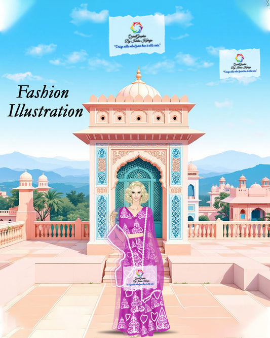 Royal Heritage Lehenga Illustration