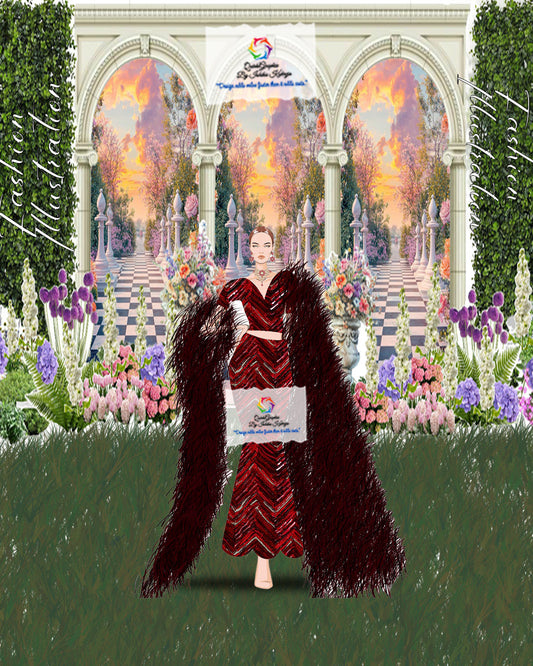 Luxury Couture Gown Illustration