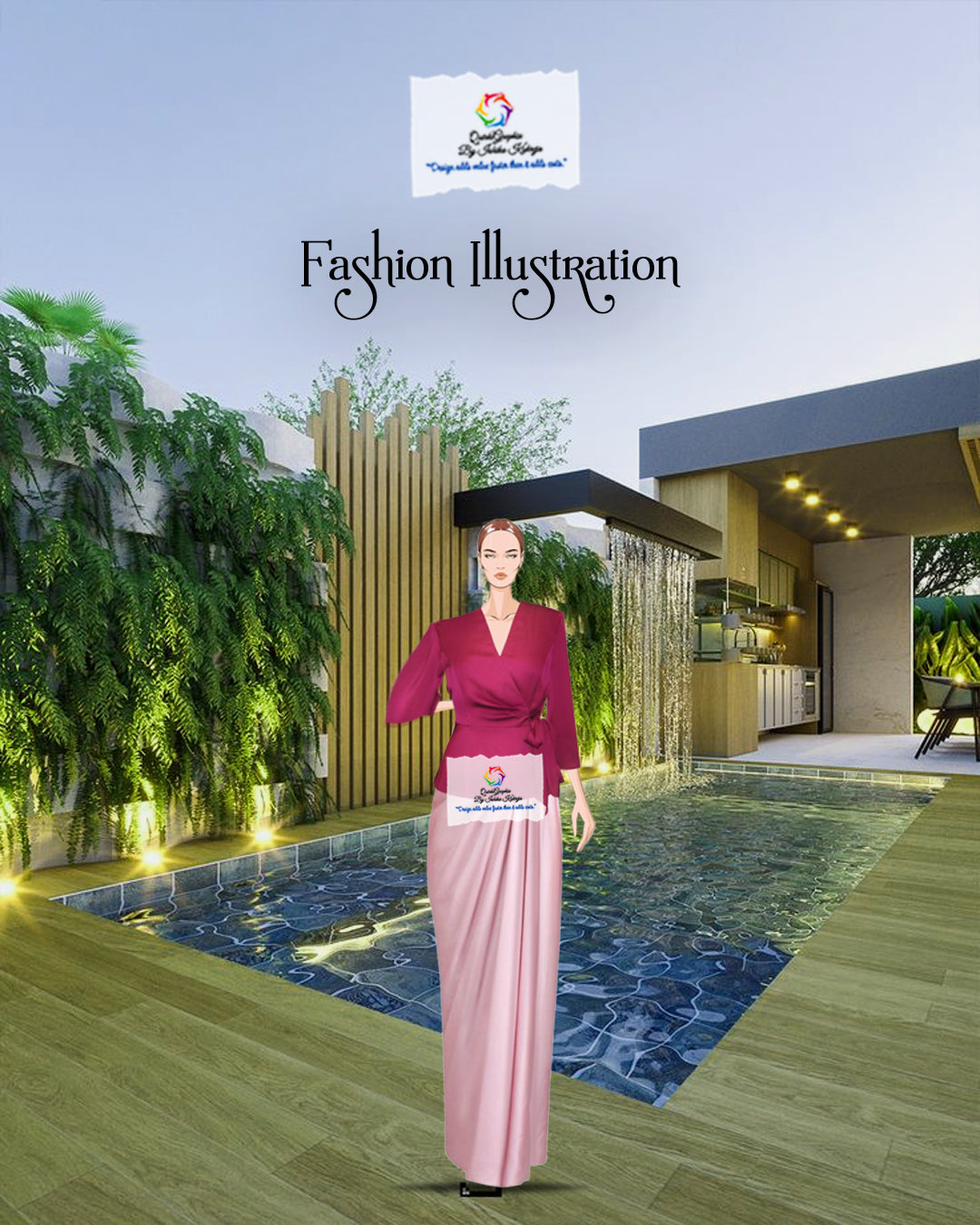 Modern Evening Gown Illustration