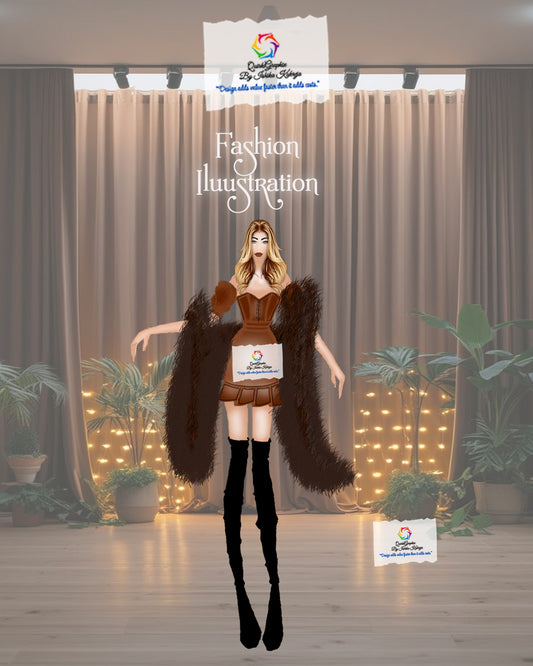 Luxury Faux Fur Couture Illustration