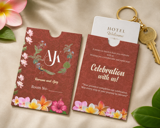Personalized Wedding Hotel Key Card Holder