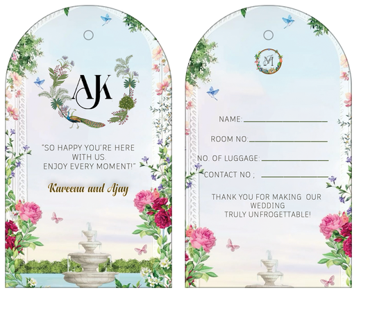 Botanical Garden Wedding Luggage Tag