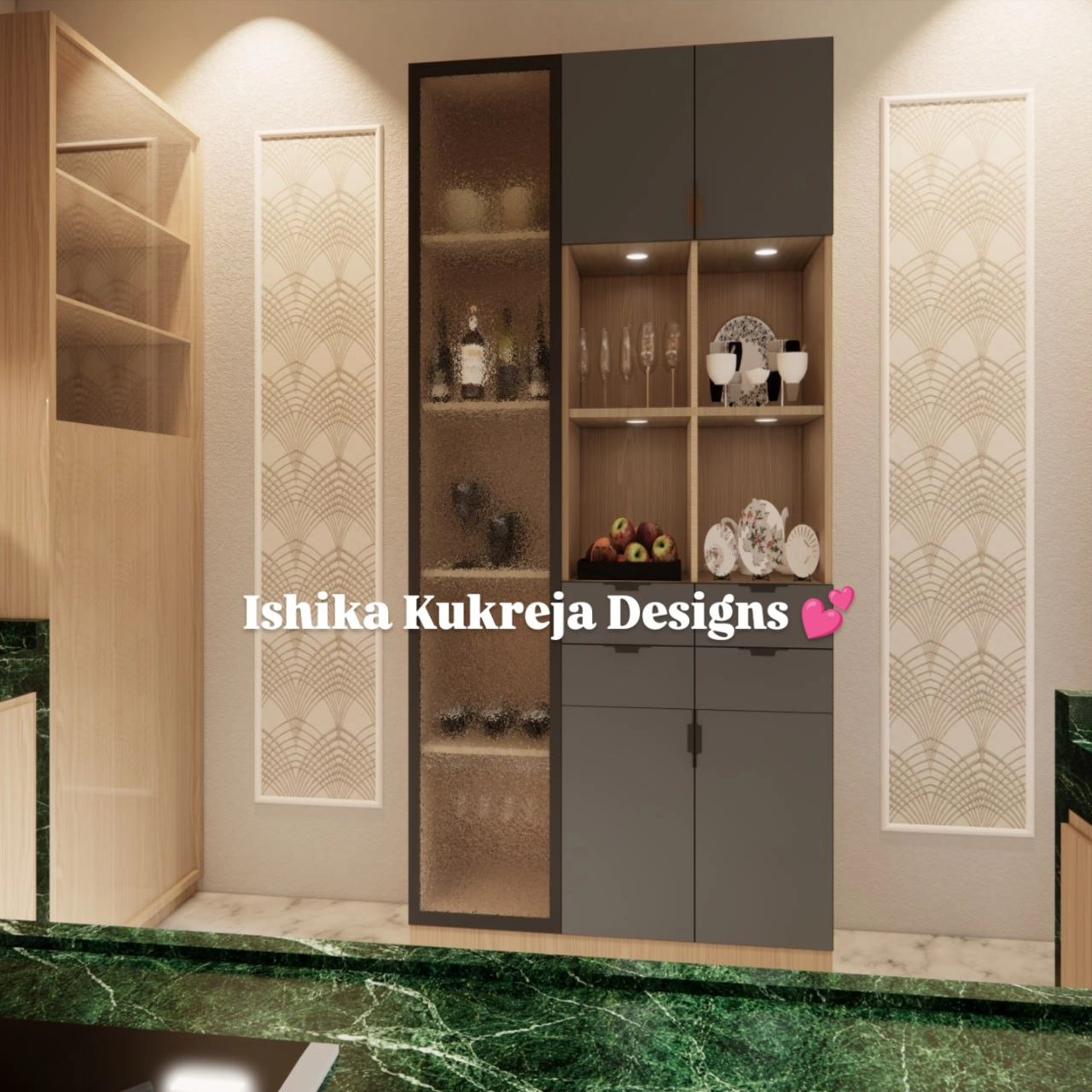 Modern Luxury Modular Kitchen Interior Design | Custom Kitchen Design | 3D Kitchen Visualization